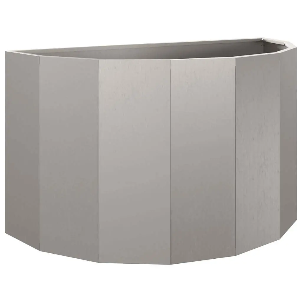 Half Round Garden Planter 90x45x50cm Weathering Steel Outdoor