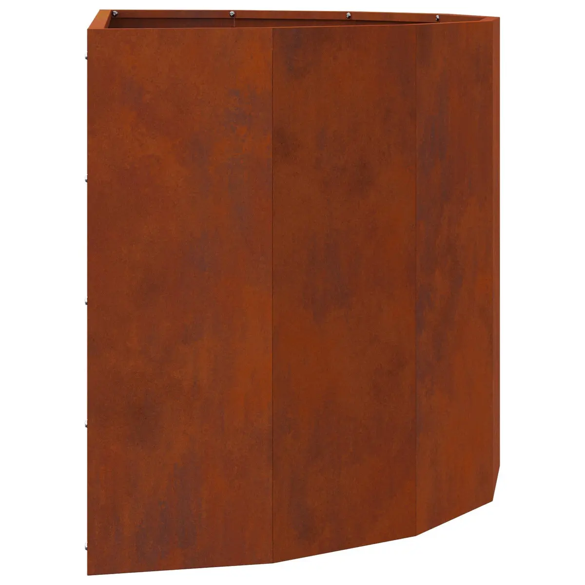 Half Round Garden Planter 90x45x50cm Weathering Steel Outdoor