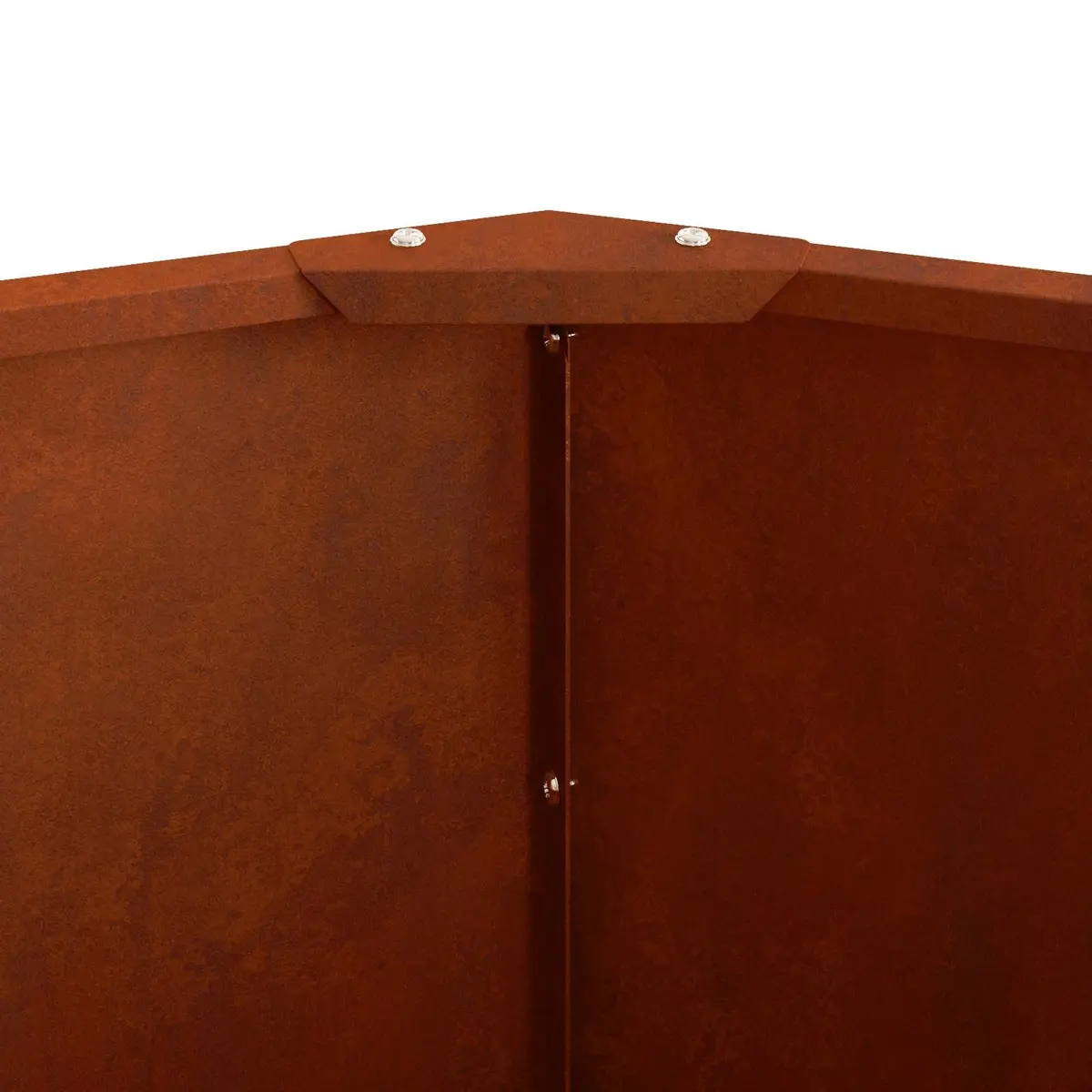 Round Garden Planter Steel 120 x 120 x 35 cm Outdoor Patio Pots Weathering