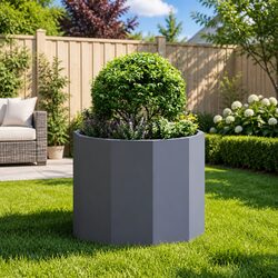 Enhance Your Space with the Anthracite Round Garden Planter