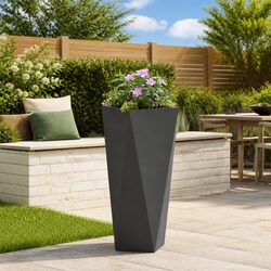 Enhance Your Outdoor Space with a Black Garden Planter 30x30x75cm