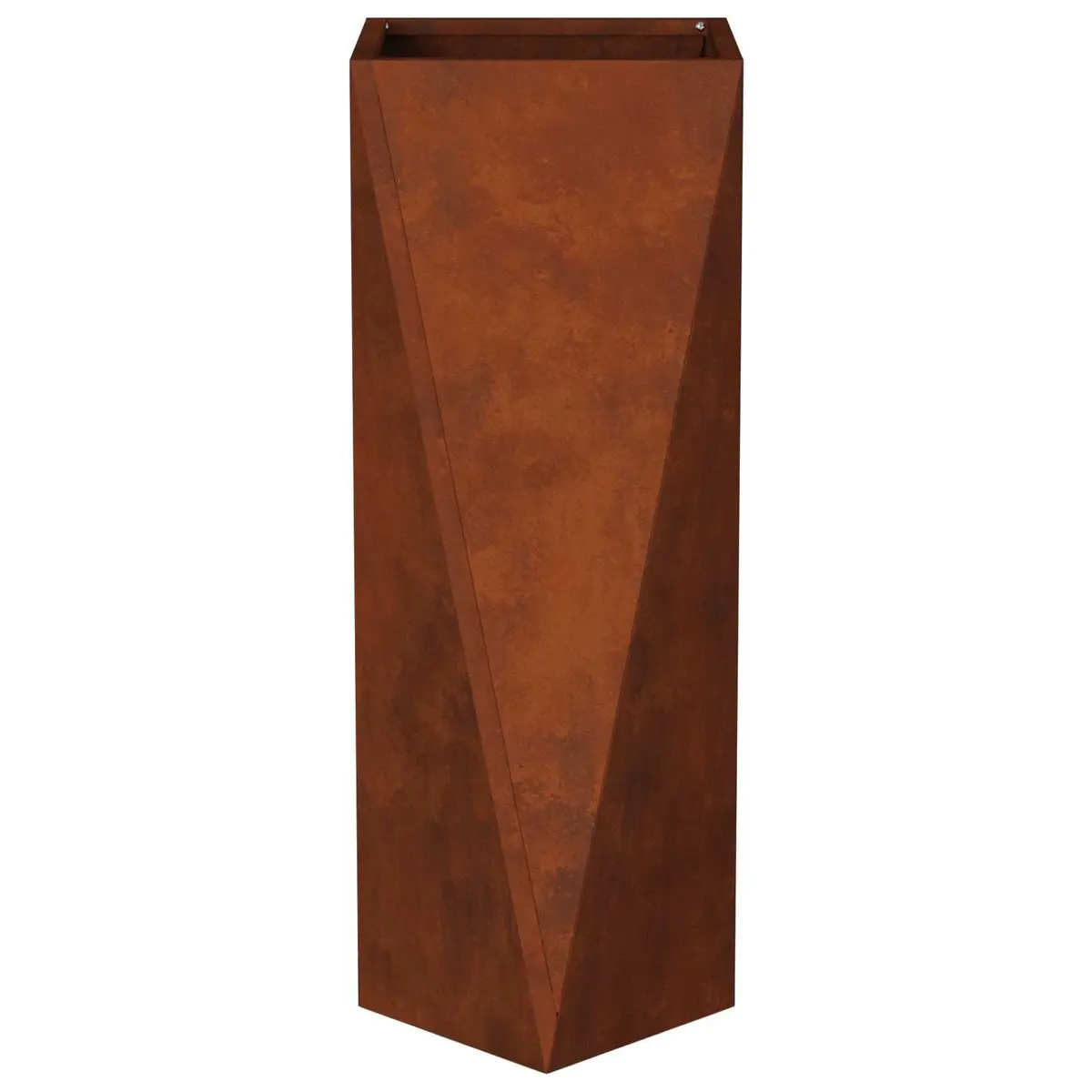 Rusty Planter 30x30x75cm Weathering Steel Rectangular Garden Box