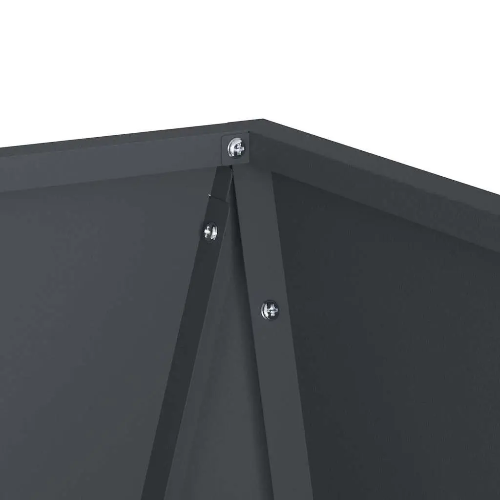 Steel Garden Planter Box 50x50x75cm Outdoor Anthracite Corrugated Raised Bed