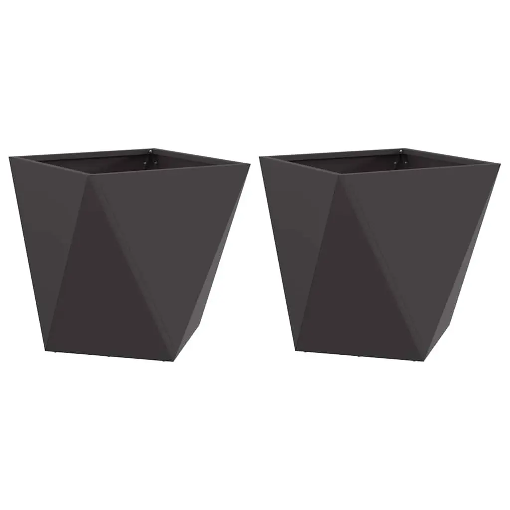 Garden Planter Box 50x50x50cm Steel Outdoor Pot Raised Bed Container Set
