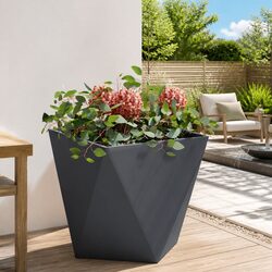 Elevate Your Outdoor Space with an Anthracite Steel Planter 50x50x50cm