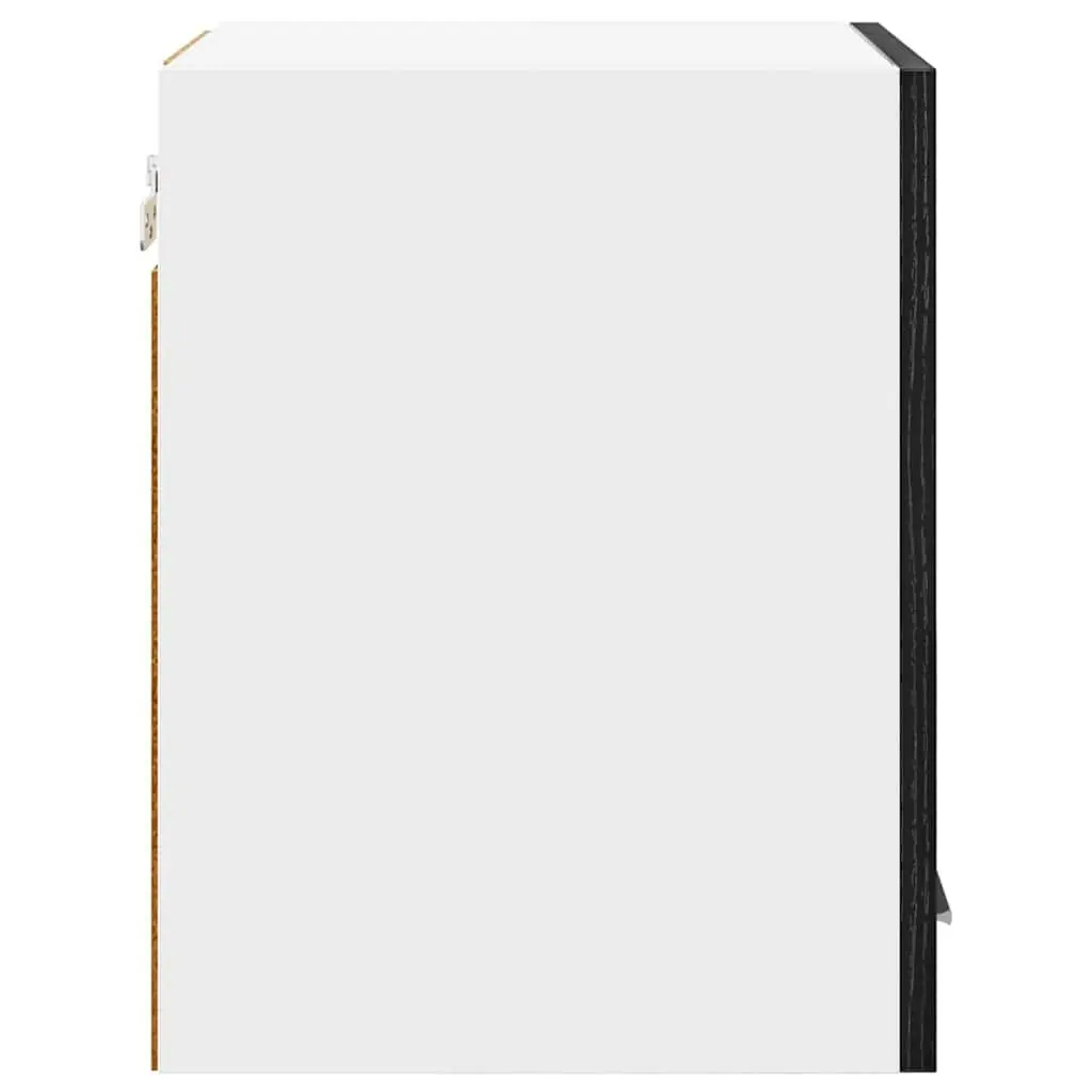 Hanging Kitchen Cabinet 30x31x40cm Modern Black Oak White