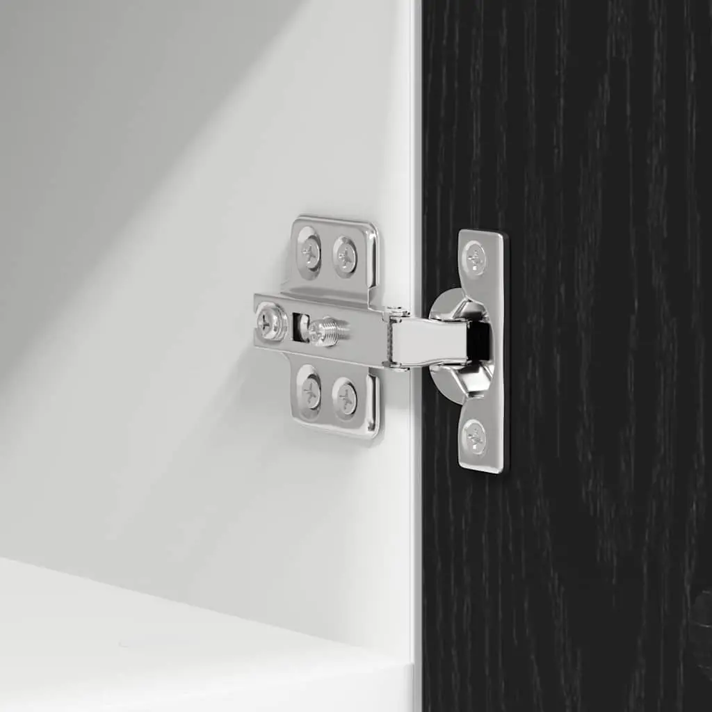 Hanging Kitchen Cabinet 30x31x40cm Modern Black Oak White