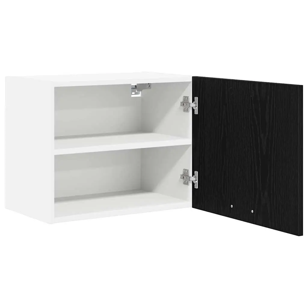 Hanging Kitchen Cabinet 50x31x40cm Black Oak White Modern Storage
