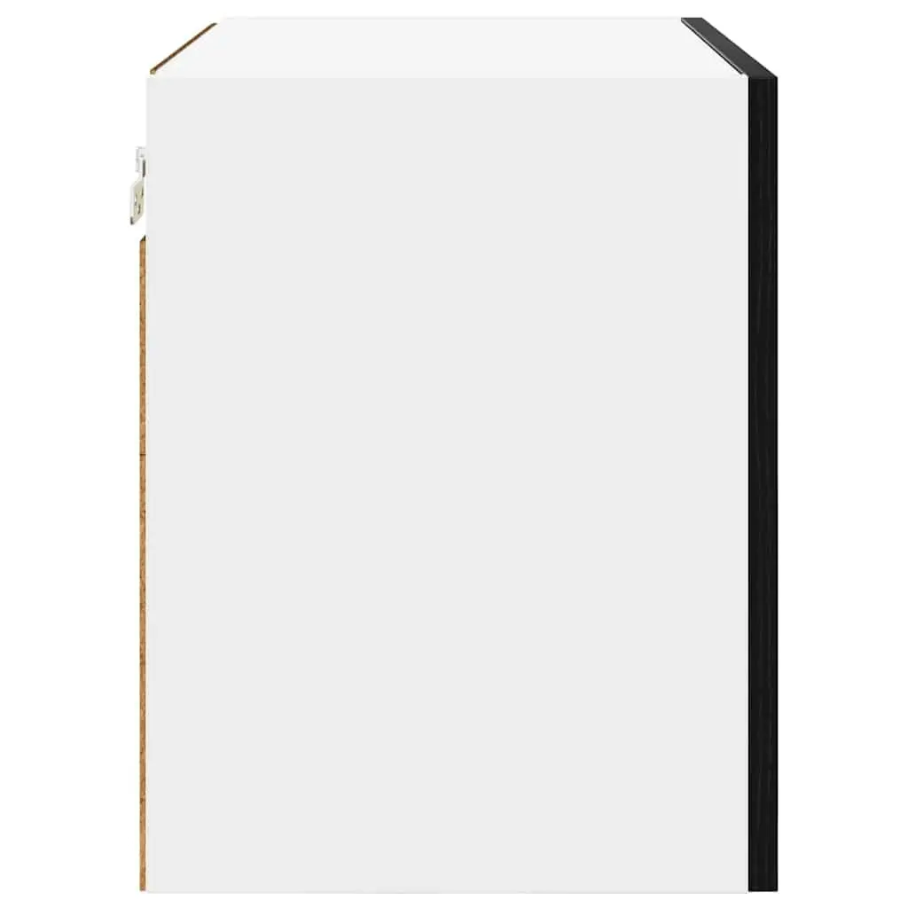 Hanging Kitchen Cabinet 50x31x40cm Black Oak White Modern Storage