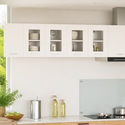 Enhance Your Kitchen Space with 2 White Storage Cabinets