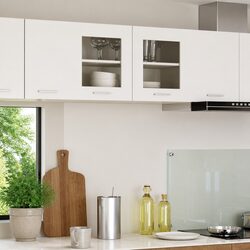 Stylish White Wall-Mounted Kitchen Storage Cabinet 80 x 31 x 40 cm