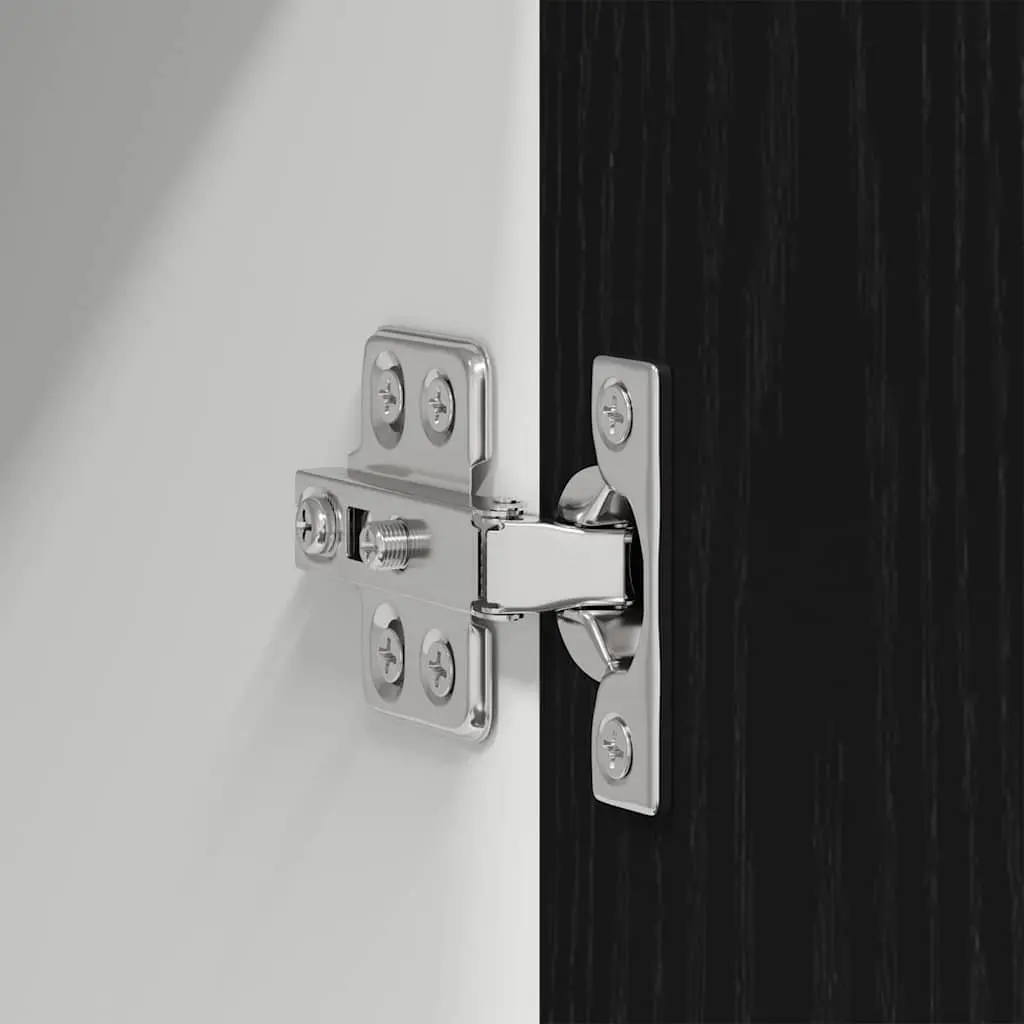 Hanging Kitchen Cabinet with Door Black Oak White Modern Storage 30x31x80cm