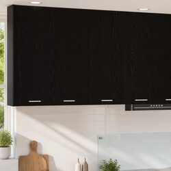 Hanging Kitchen Cabinet in Black Oak for Stylish Storage
