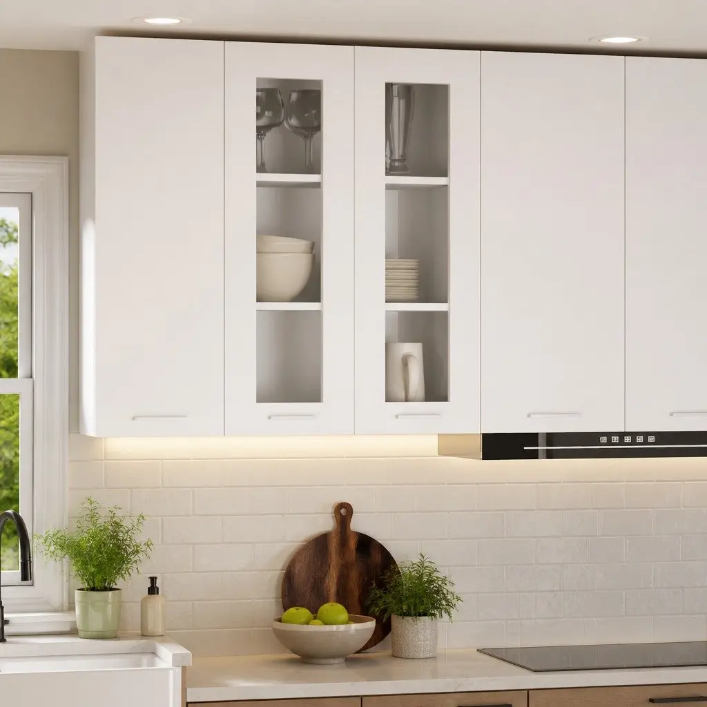 Hanging Kitchen Cabinet 60 x 31 x 80 cm White Engineered Wood Storage