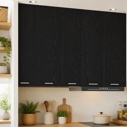 Elevate Your Kitchen Space with This Black Oak Cabinet 30 x 31 x 100 cm