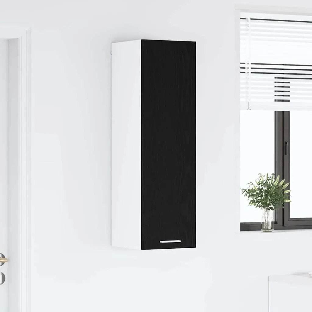 Hanging Kitchen Cabinet 30 x 31 x 100 cm Black Oak Modern Storage Unit