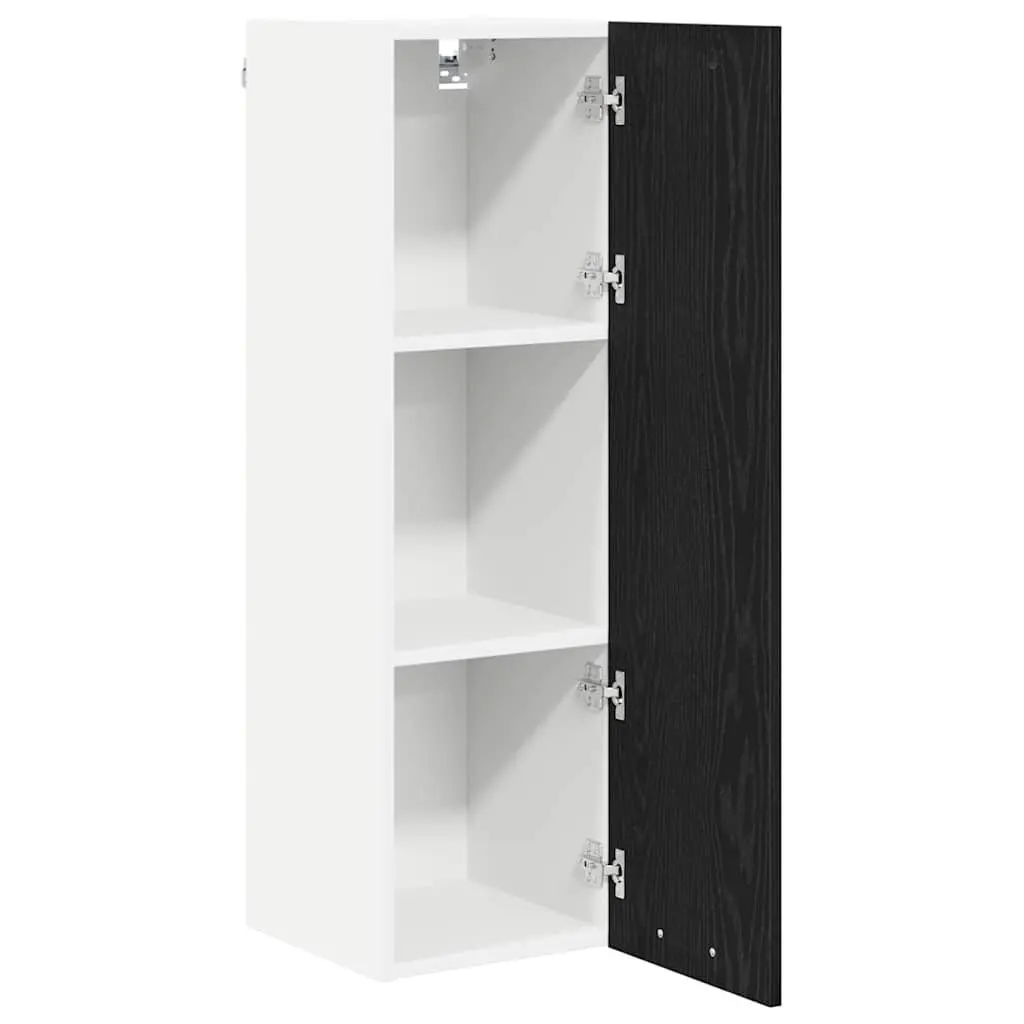 Hanging Kitchen Cabinet 30 x 31 x 100 cm Black Oak Modern Storage Unit