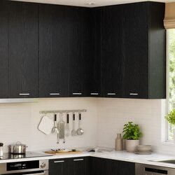 Elevate Your Space with a Black Oak Kitchen Cabinet