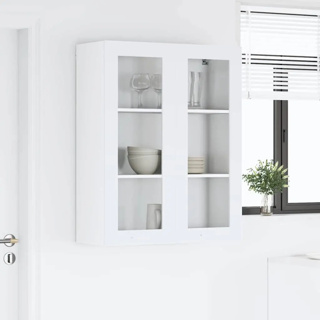 Hanging Kitchen Cabinet 80 x 31 x 100 cm White Modern Storage Engineered Wood