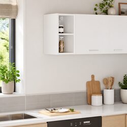 Elevate Your Kitchen with a White Hanging Cabinet