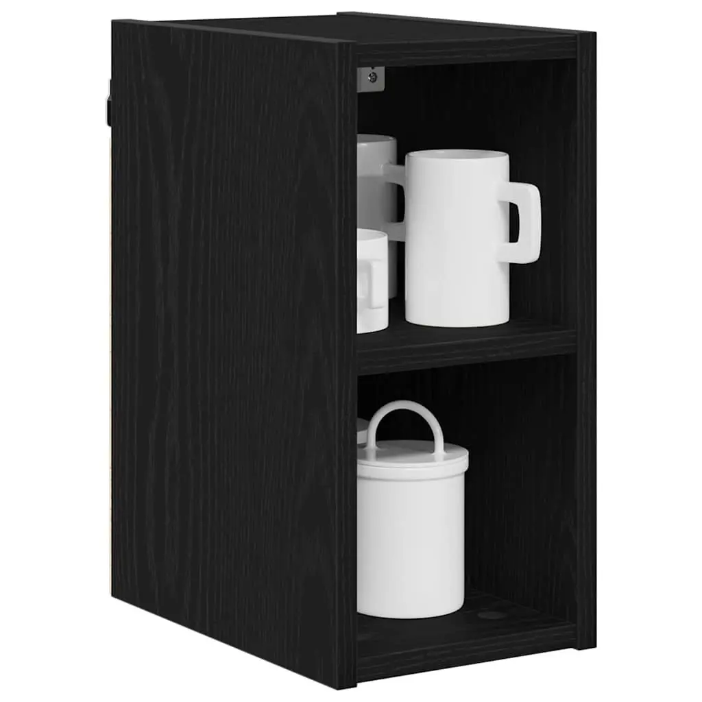 Hanging Kitchen Cabinet 20x29.5x40cm Black Oak Modern Storage Engineered Wood