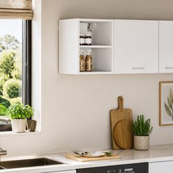 Efficient White Kitchen Cabinet, Hanging Design, 30 x 29.5 x 40 cm