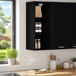 Modern Storage Solution: Black Oak Kitchen Cabinet