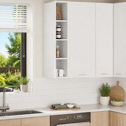 Elevate Your Kitchen Space with a White Hanging Cabinet