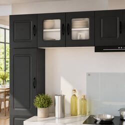 Elevate Your Kitchen Space with a Black Cabinet Panel