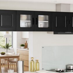 Stylish Black Kitchen Cabinet for Enhanced Organization