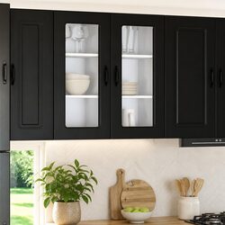 Elevate Your Kitchen Storage with This Black Cabinet