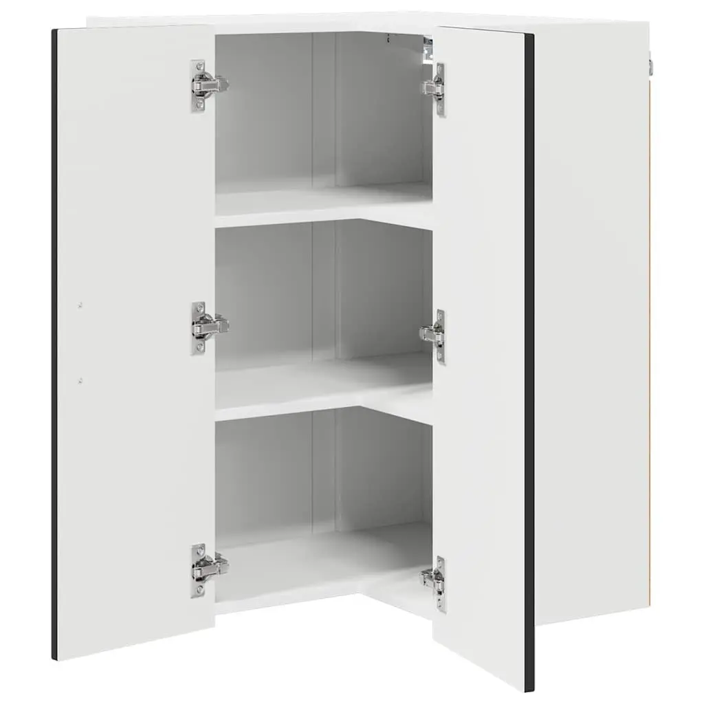 Dishwasher Panel Kitchen Cabinet Black Engineered Wood Storage Cupboard