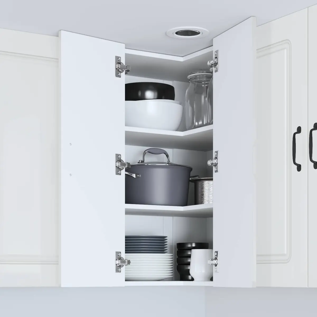 Dishwasher Panel Kitchen Cabinet 57 x 57 x 80 cm High Gloss White Storage