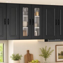 Elevate Your Kitchen with a Stylish Black Cabinet