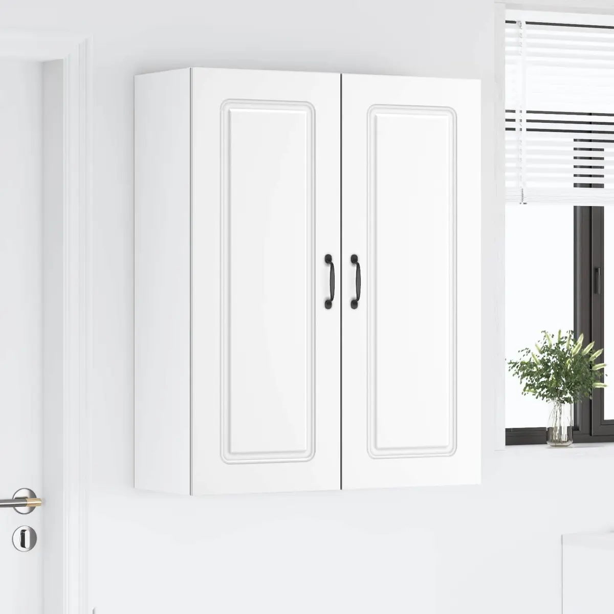 Dishwasher Panel Kitchen Cabinet 80 x 31 White Engineered Wood Storage Unit