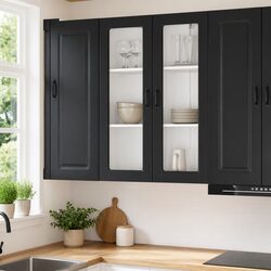 Modern Black Kitchen Cabinet for Enhanced Storage Solutions