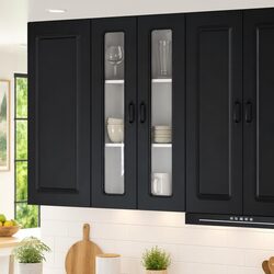 Stylish Black Kitchen Cabinet for Enhanced Organization