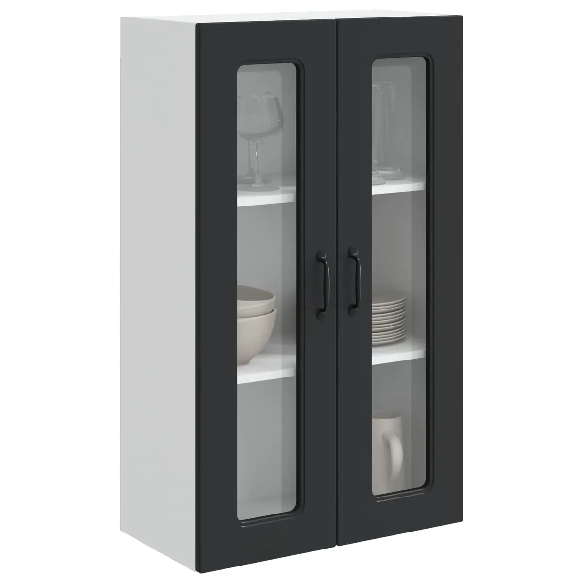 Dishwasher Panel Kitchen Cabinet Black Engineered Wood Storage Cupboard