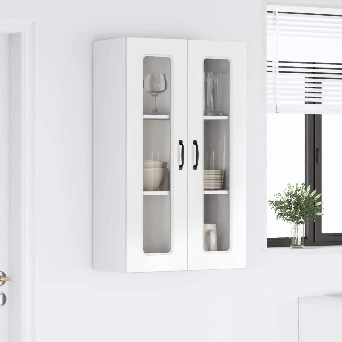 Dishwasher Panel Kitchen Cabinet 60x31x100cm High Gloss White Storage Cupboard