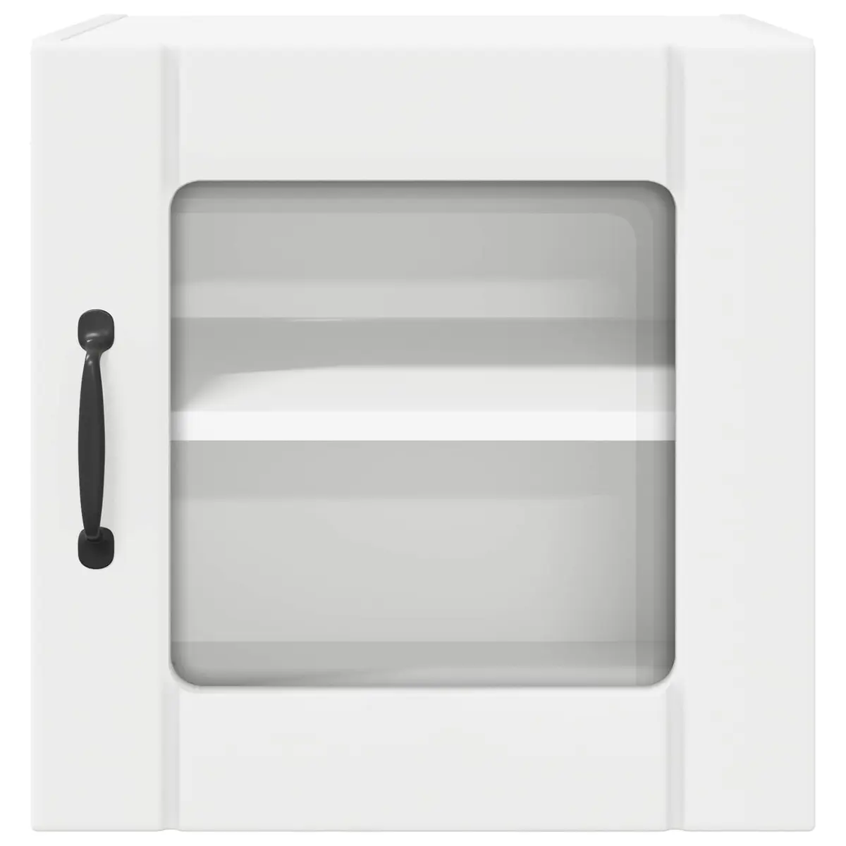 Wall Glass Cabinet 40x31x40cm White Engineered Wood Modern Kitchen Storage