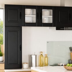 Elevate Your Space with Black Wall Glass Cabinets