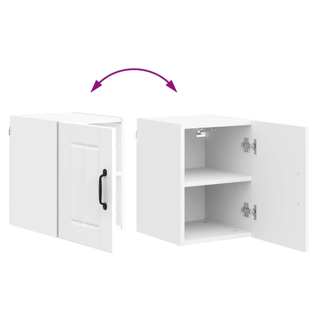 Wall Cabinet Kitchen Storage Unit 30x31x40cm Engineered Wood White