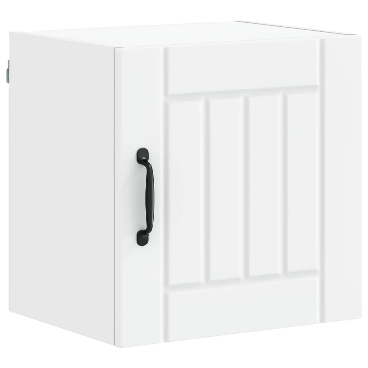 Engineered Wood Wall Cabinet Set 2 Pieces White Modern Rectangular Kitchen Storage