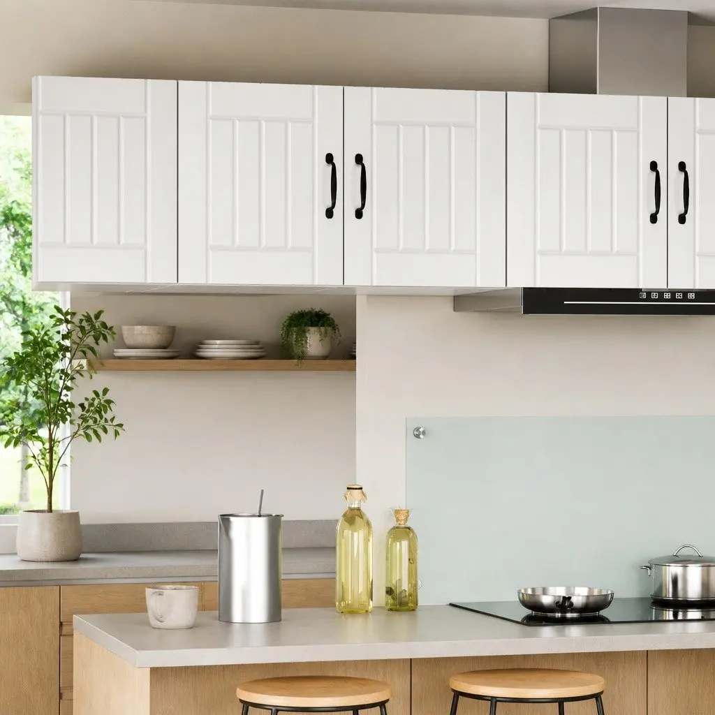 Wall Cabinet Dishwasher Panel High Gloss White Kitchen Storage Engineered Wood