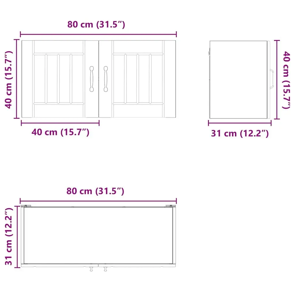 Wall Cabinet Dishwasher Panel High Gloss White Kitchen Storage Engineered Wood