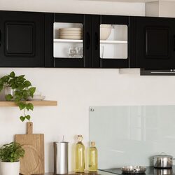 Elevate Your Kitchen with a Black Glass Wall Cabinet