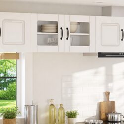 Transform Your Kitchen with a High Gloss White Glass Cabinet