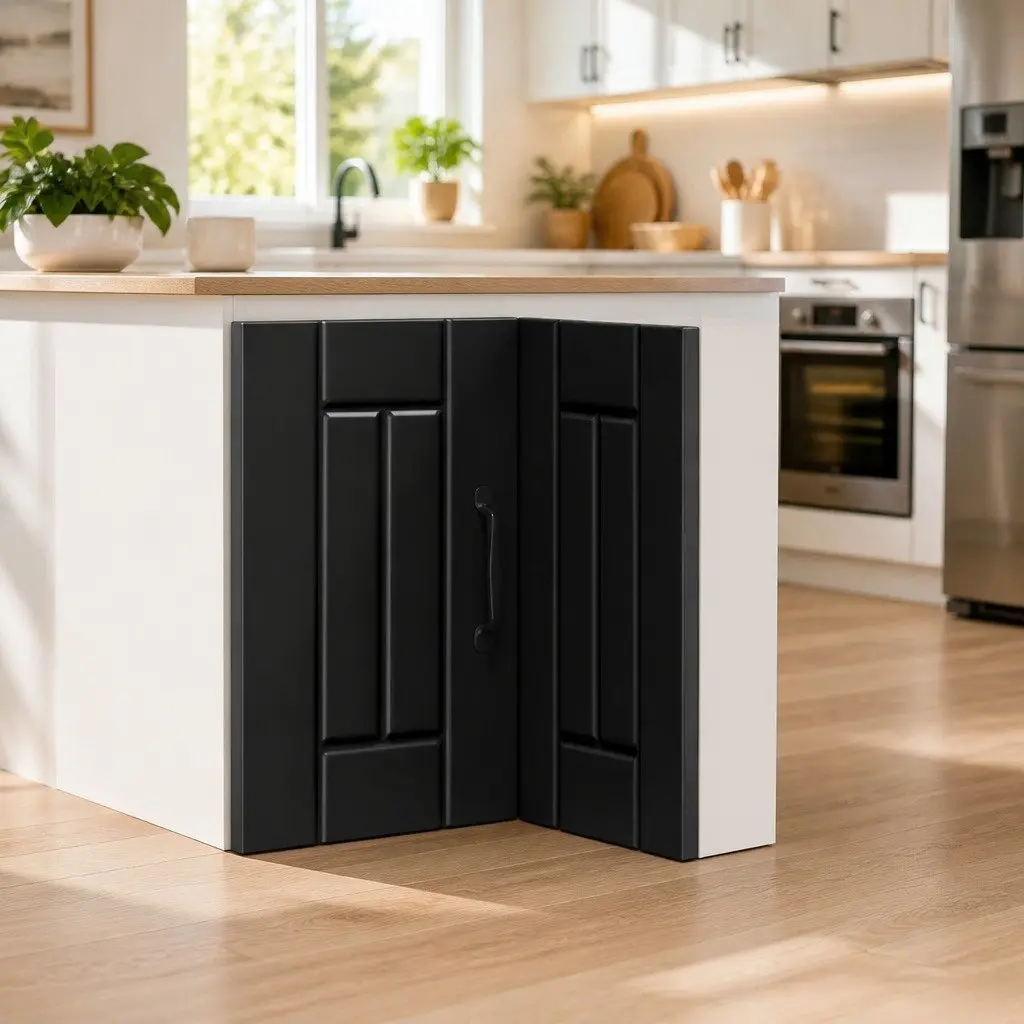 Corner Cabinet 57x57x40cm Engineered Wood Black Modern Kitchen Storage