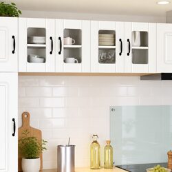 Elevate Your Kitchen with a White Wall Glass Cabinet 60x31x40cm