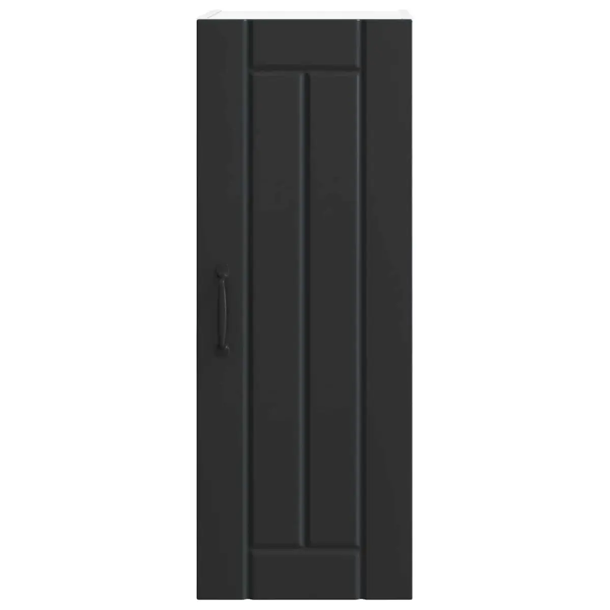 Wall Cabinet Kitchen Storage Unit Black Engineered Wood 30 x 31 x 80 cm